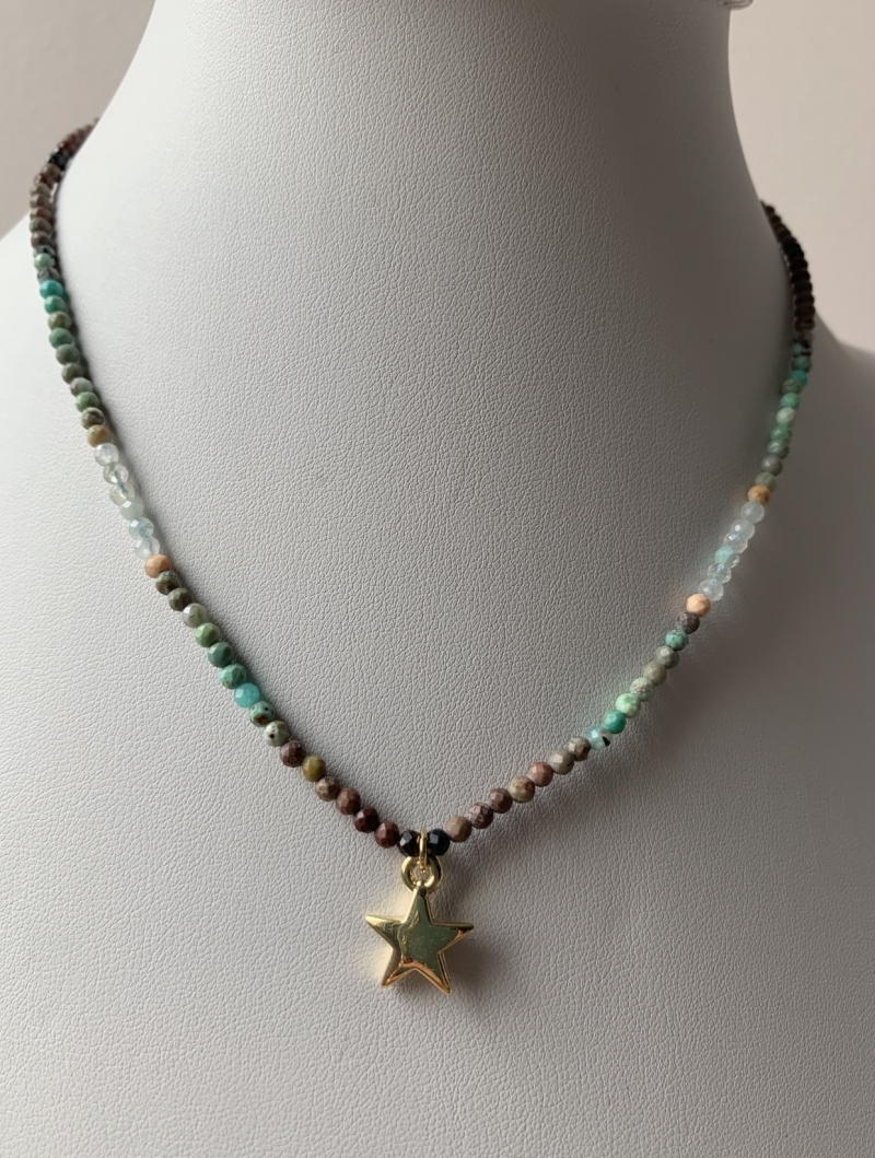 Mikabe - Necklace Turquoise Star Stone - MK402