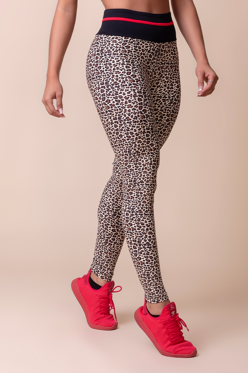 Canoan - Calça Legging Light Animal Print com Galão no Cós - 11289