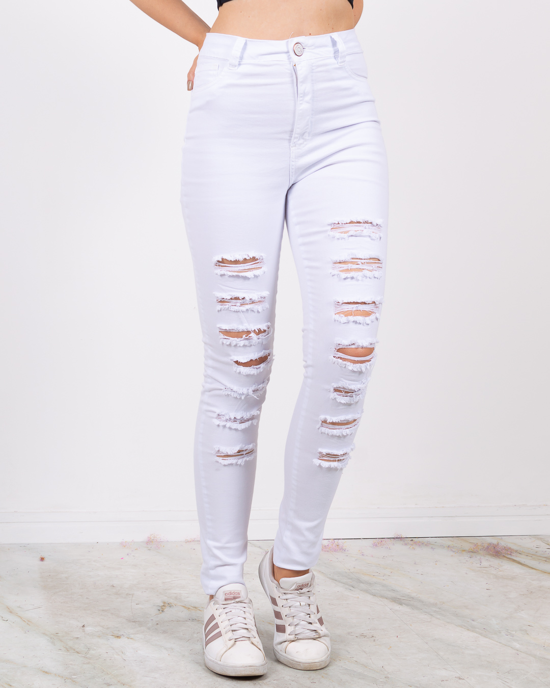 Lady Rock - Calça Lady Rock hot pants Branco - 10012679