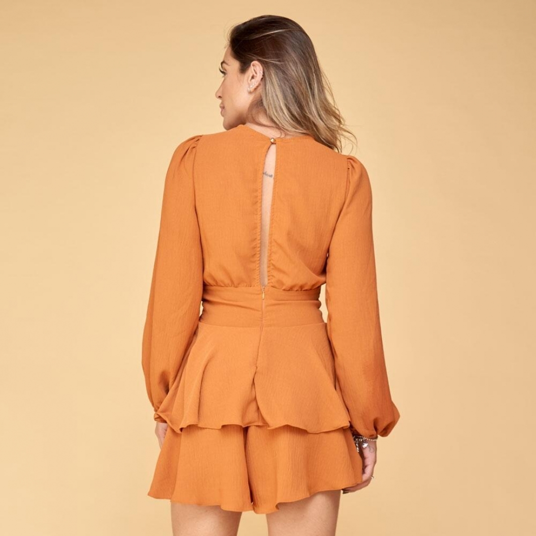Limone - Romper Limone and Brown Belt - 10012610