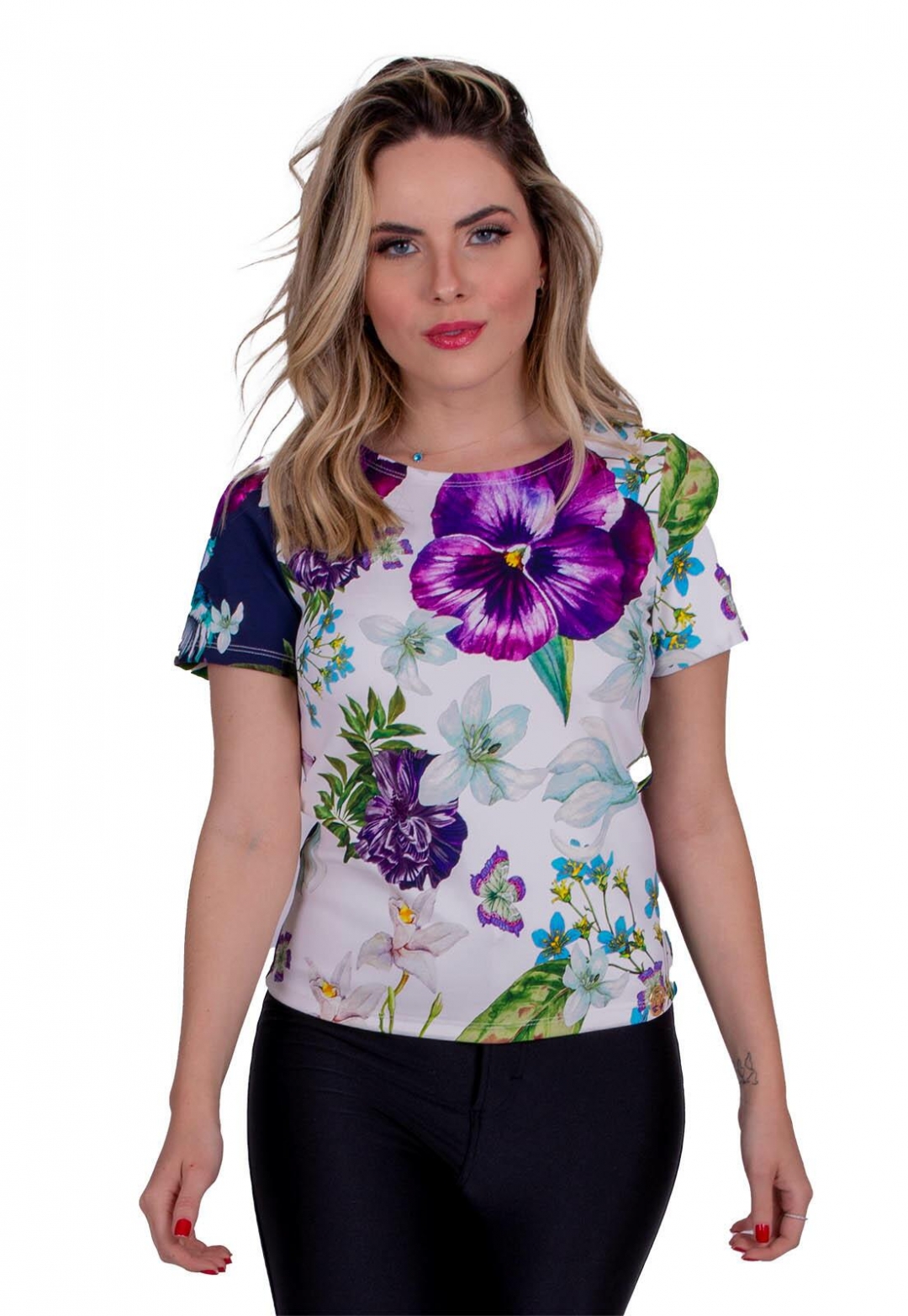 Miss Misses - Blusa Miss Misses Est M/Curta OfRoxo - 10012305