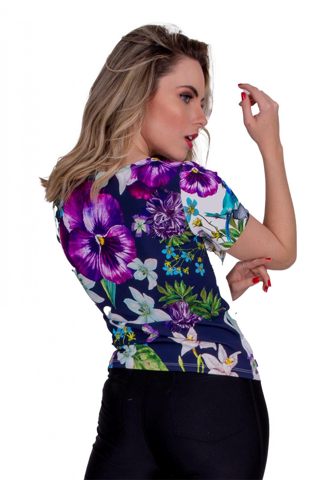 Miss Misses - Blusa Miss Misses Est M/Curta OfRoxo - 10012305