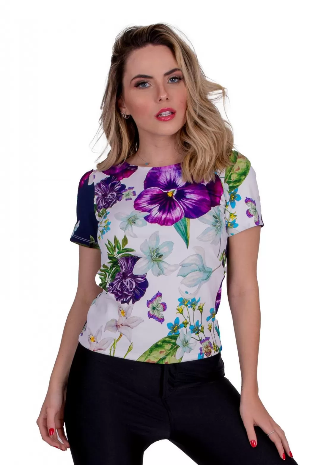 Miss Misses - Shirt Miss Misses Est M/Short OfRoxo - 10012305 Miss Misses - Shirt Miss Misses Est M/Short OfRoxo - 10012305