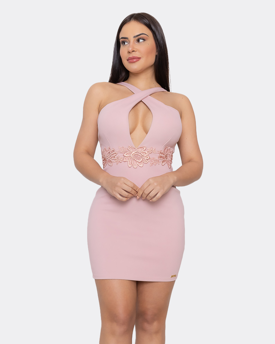 Limone - Vestido Limone alça cruzada Rosa - 10002670