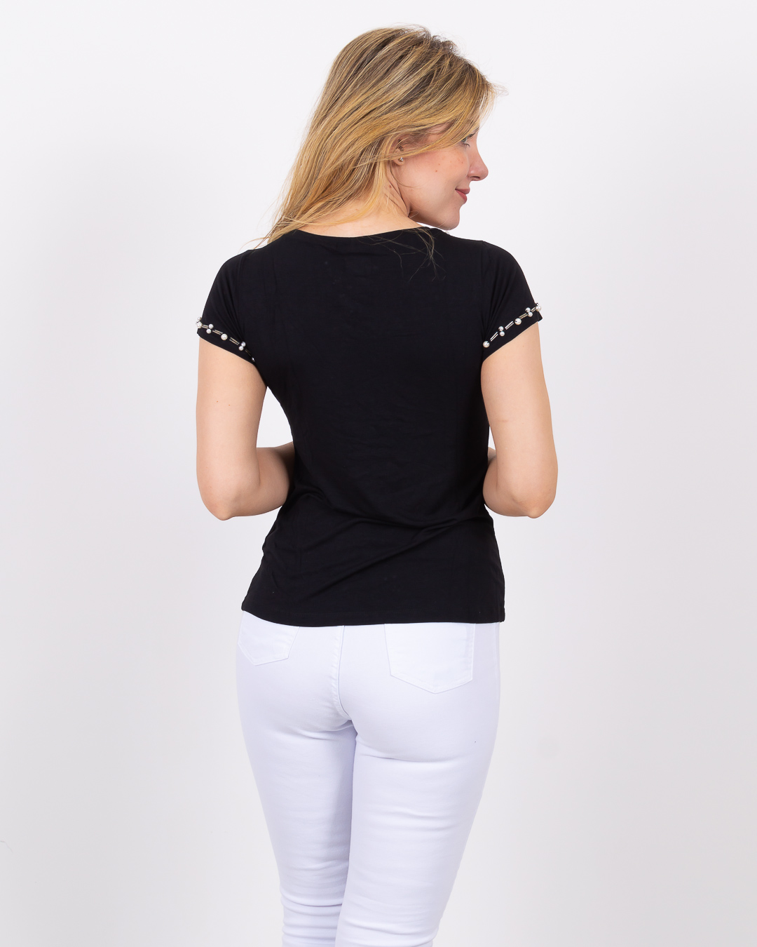 Limone - Blusa Limone com bordado Estampado Preto - 10012748