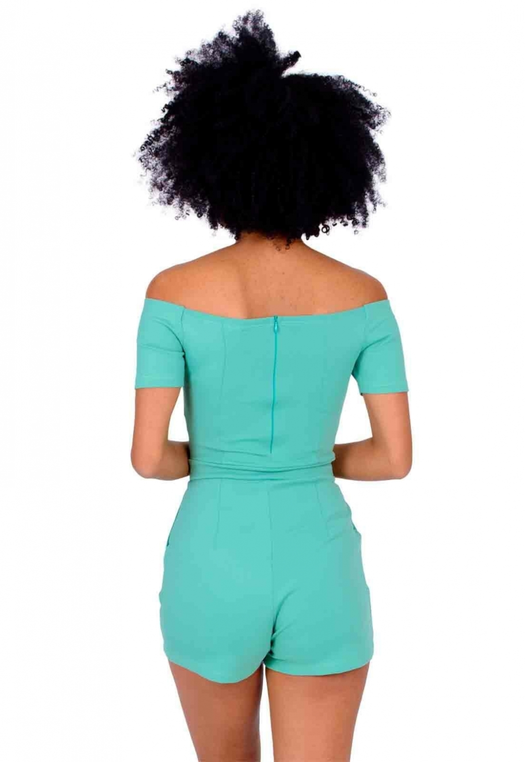 Miss Misses - Romper Miss Misses Shoulder to Shoulder with Green Guipure - 90005023