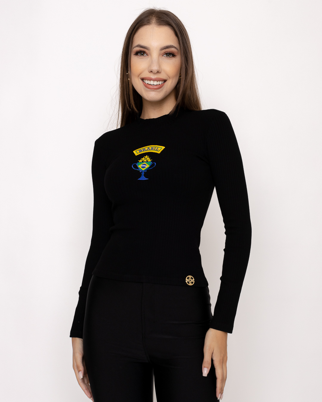 Miss Misses - Blusa Miss Misses gola alta Preto - 10009522