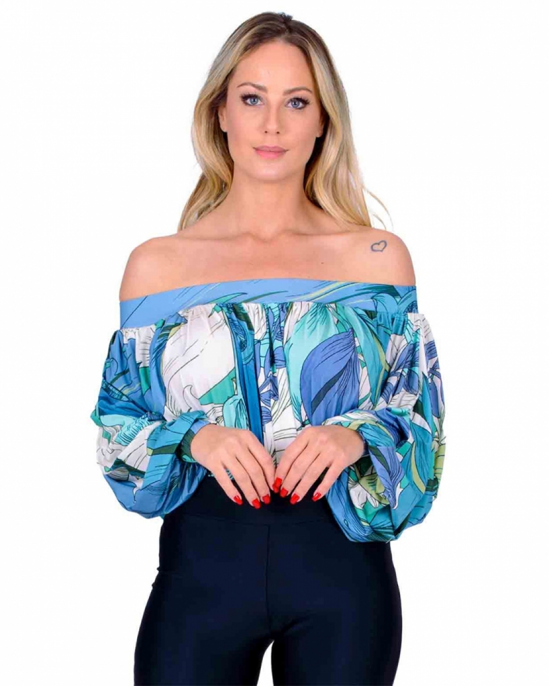 Limone - Long Sleeve Blue Printed Body Limone - 10006709