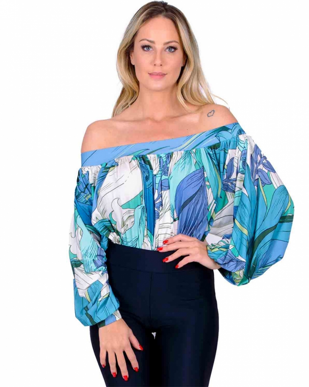 Limone - Long Sleeve Blue Printed Body Limone - 10006709