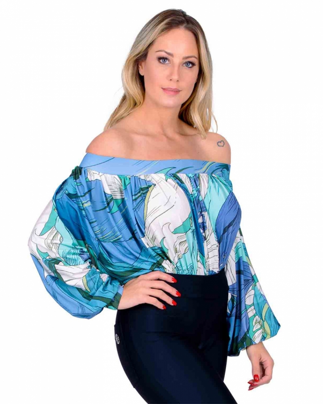 Limone - Long Sleeve Blue Printed Body Limone - 10006709