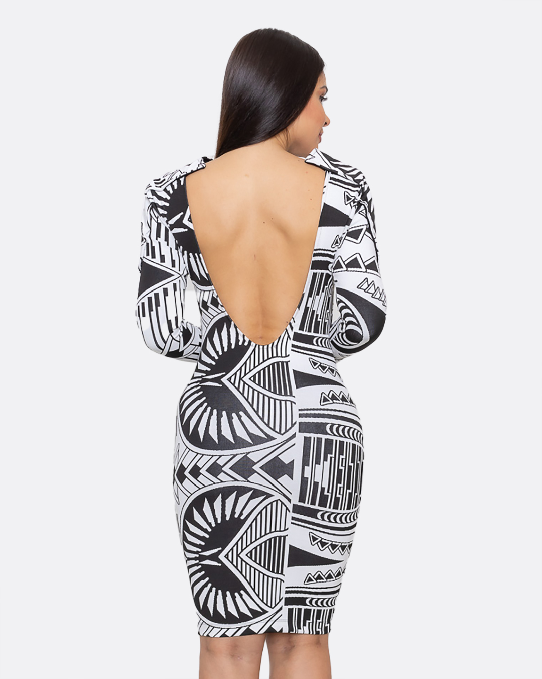 Limone - White and Black Printed Dress Limone - 10002674