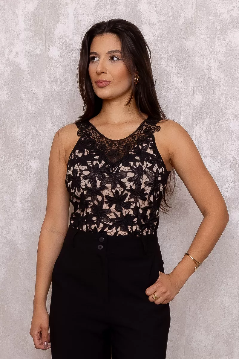 Kesses - Body Kesses Tulle Needlework Black - 10008186 Kesses - Body Kesses Tulle Needlework Black - 10008186