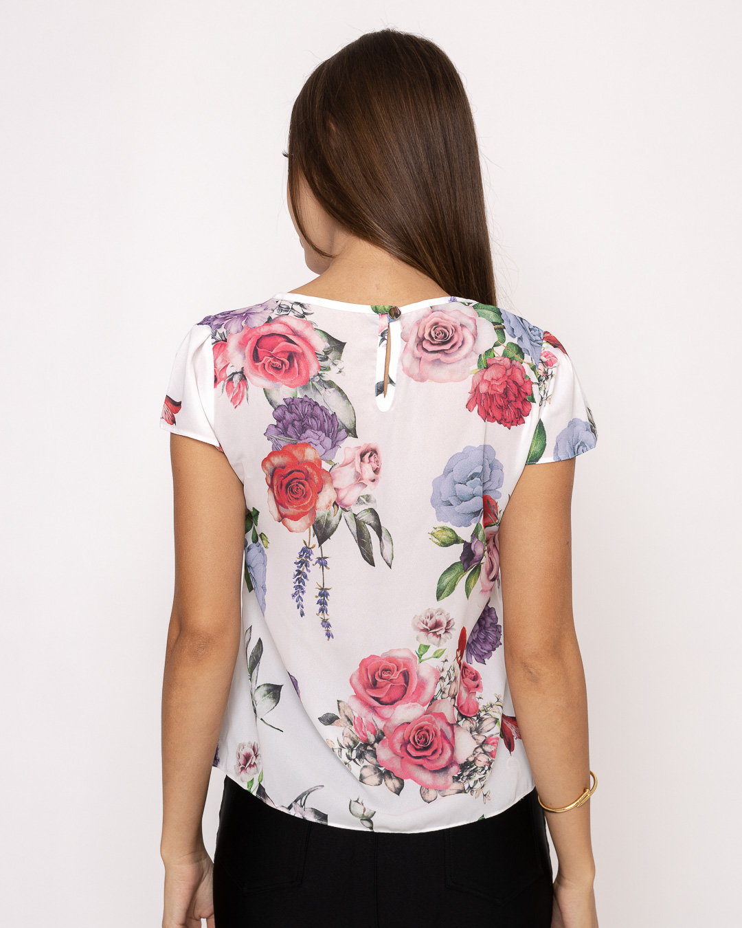 Kesses - Blusa Kesses detalhe em gota Estampado Branco - 10008086