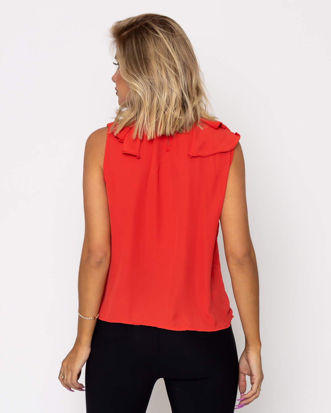 Miss Misses - Shirt Miss Misses Orange Pleated Collar - 10009510