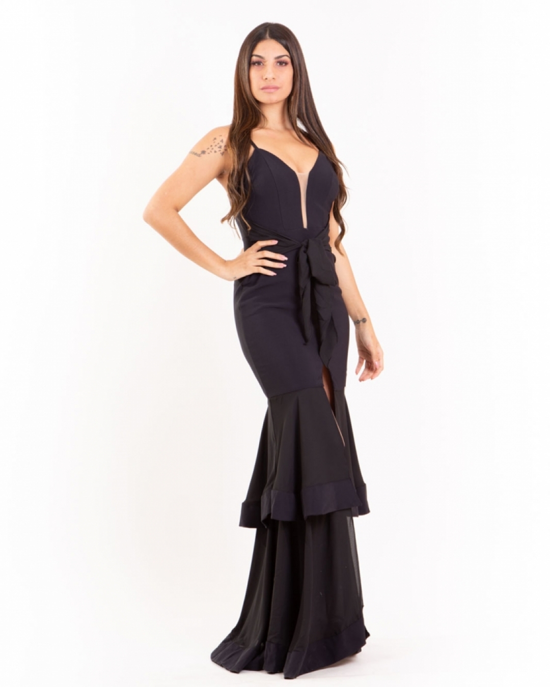 Limone - Dress Limone Fashions Tulle Neckline Black - 10004530