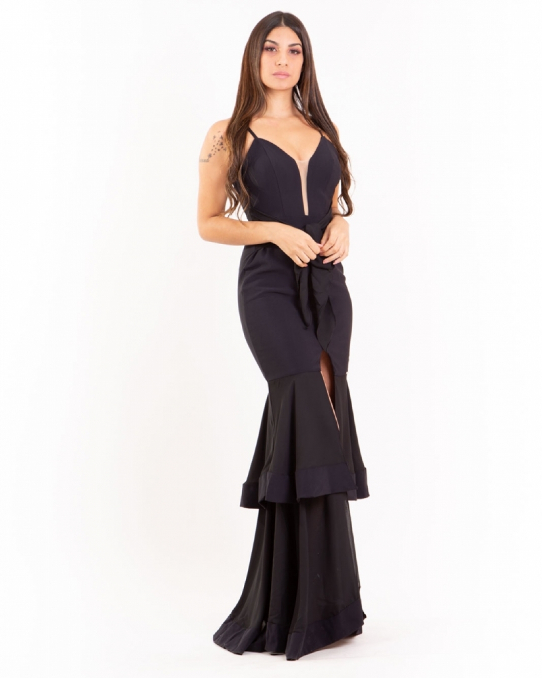 Limone - Dress Limone Fashions Tulle Neckline Black - 10004530