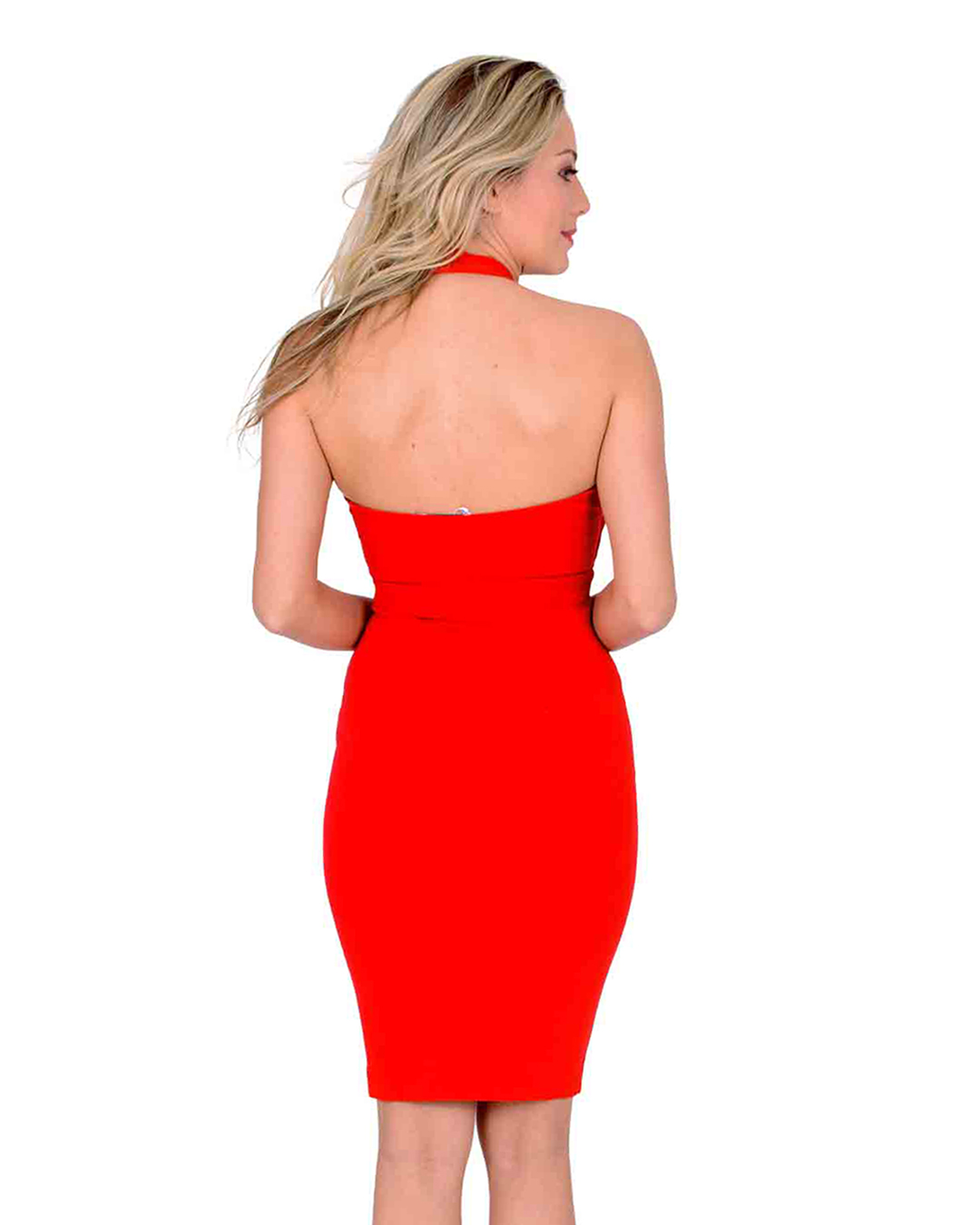 Miss Misses - Vestido Miss Misses gola transpassada Vermelho - 10005007