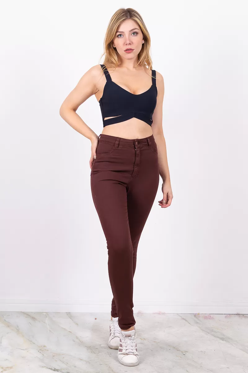 Lady Rock - Calça Jeans Lady Rock Hot Pants Marrom - 10007672