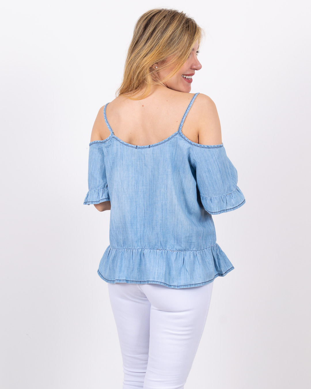 Lady Rock - Cropped Lady Rock shoulder to shoulder Light Blue - 10007918