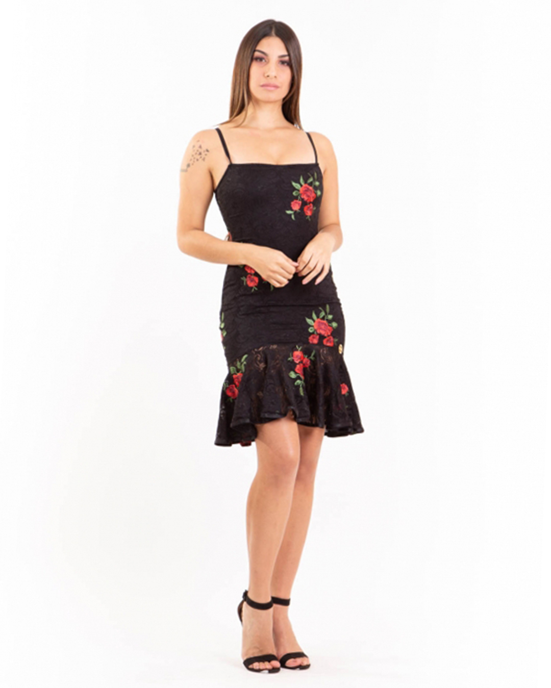 Miss Misses - Vestido Miss Misses bordado de renda Preto - 10006272