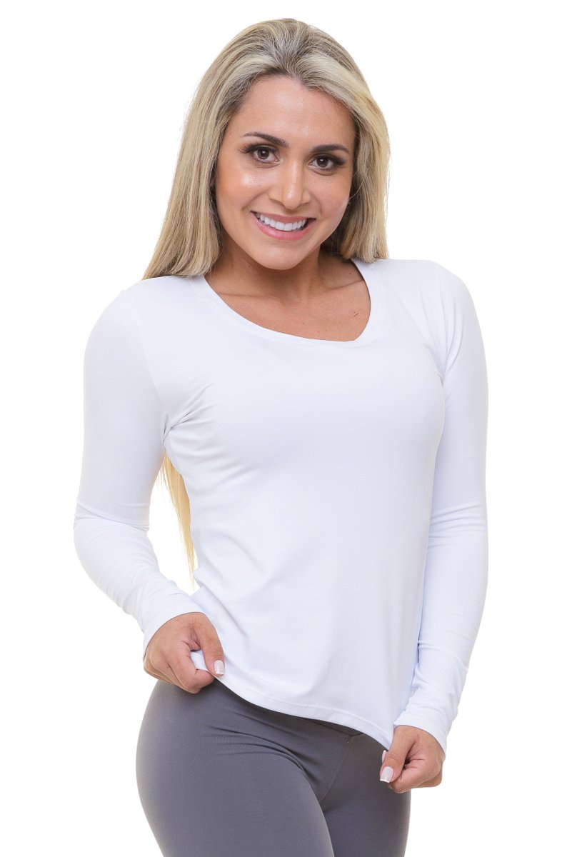 Garotafit - Blusa Dover Branca - BL175B