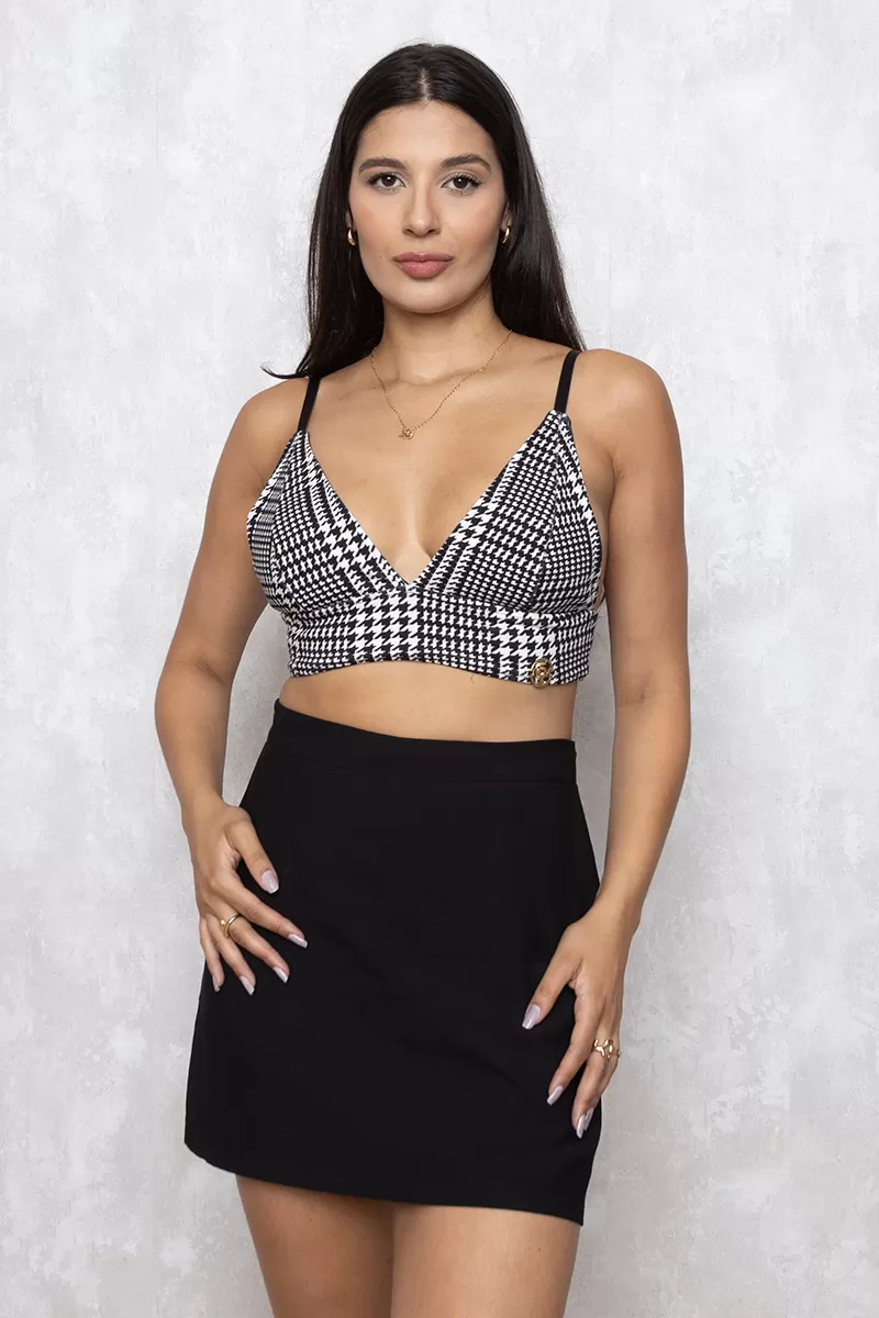 Miss Misses - Top Miss Misses With Gray Plaid Bracket - 15962 Miss Misses - Top Miss Misses With Gray Plaid Bracket - 15962