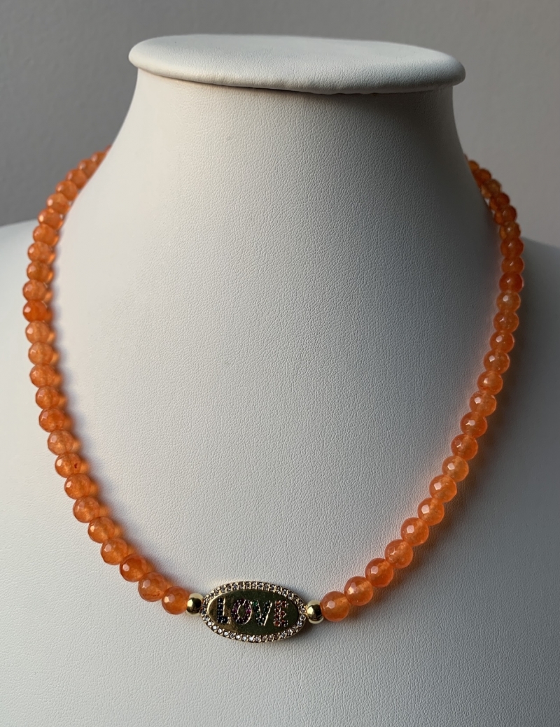 Mikabe - Necklace Love Jade Orange - MK509