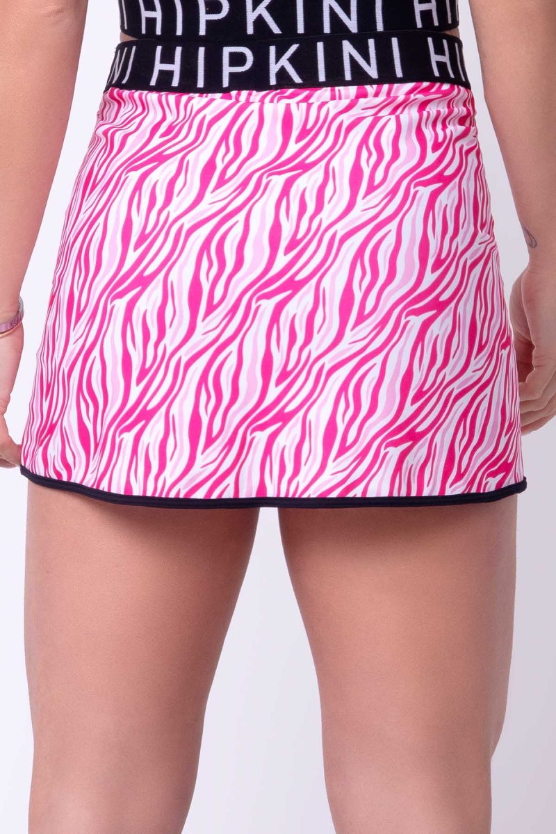 Hipkini - Skirt Show Fitness Zebra Print and Elastic Waistband - 3338837