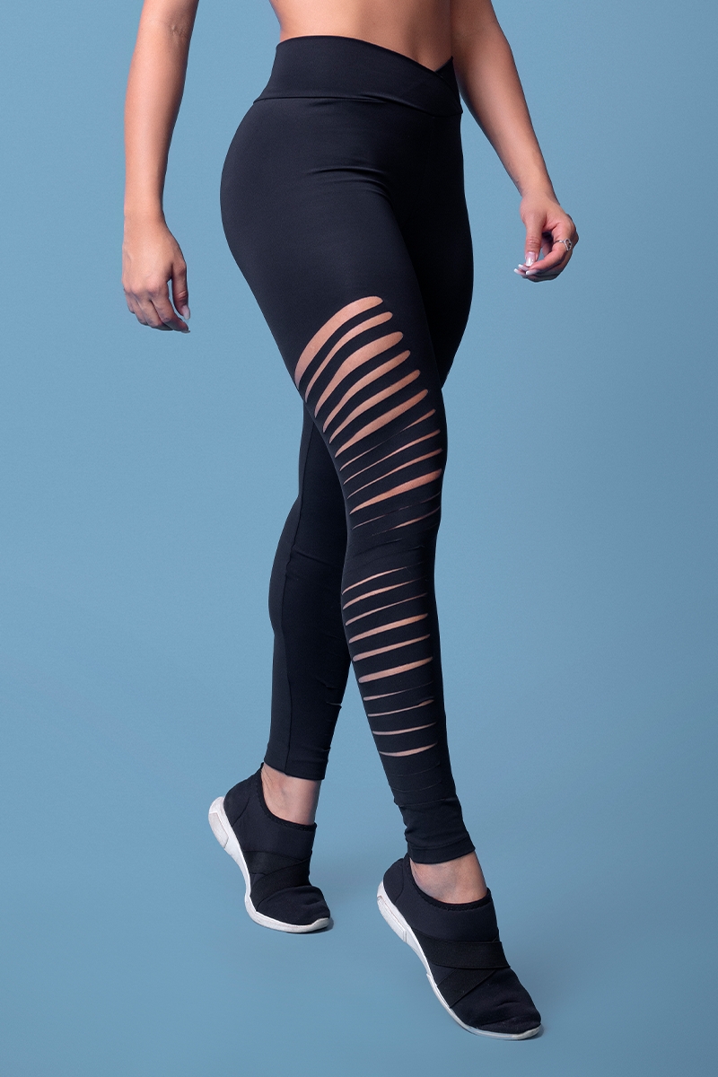 Canoan - Pants Legging Laser Torn Black - 11548