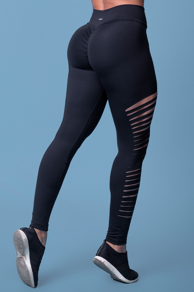 Canoan - Calça Legging Laser Torn Preta - 11548