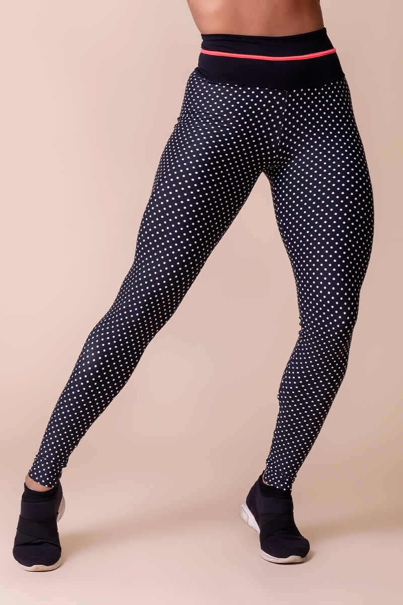 Canoan - Calça Legging Light com Galão no Cós Mini Poá - 11289