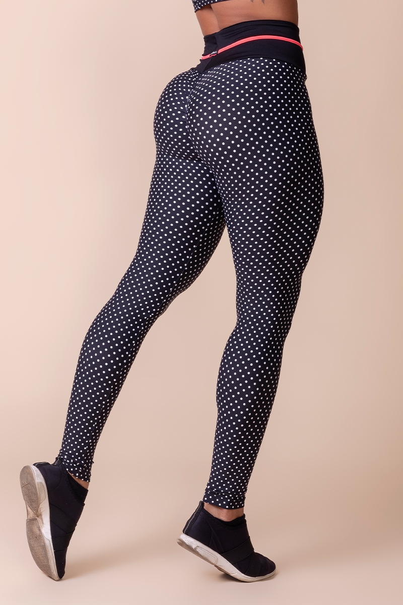 Canoan - Calça Legging Light com Galão no Cós Mini Poá - 11289