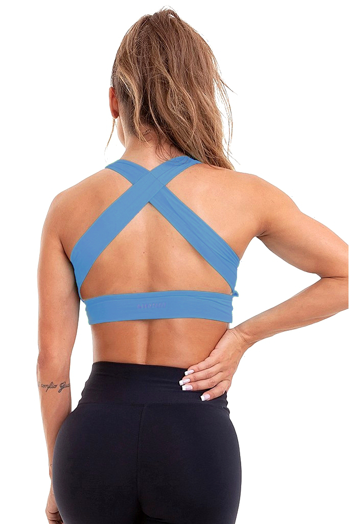 Garotafit - Top com Bojo Azul - TOB09P