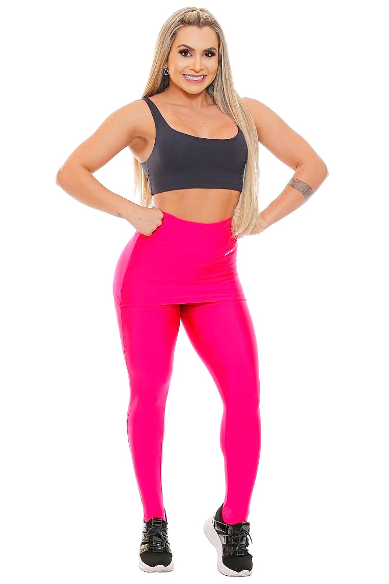 Garotafit - Calça Saia Asti Rosa Pink - FUS304DP