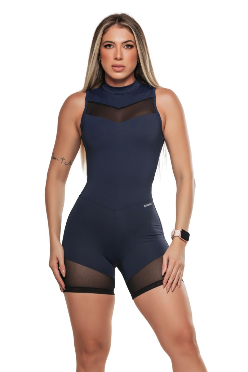 Garotafit - Romper Turin Navy Blue - MAC189L