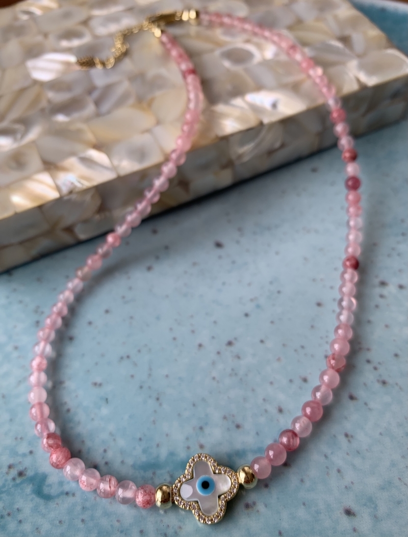 Mikabe - Necklace Greek Eye Mik pink - MK601