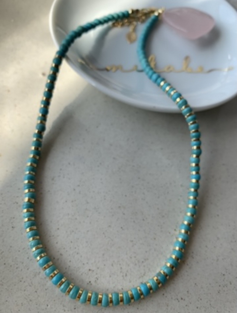 Mikabe - Turquoise Ring Necklace - MK623