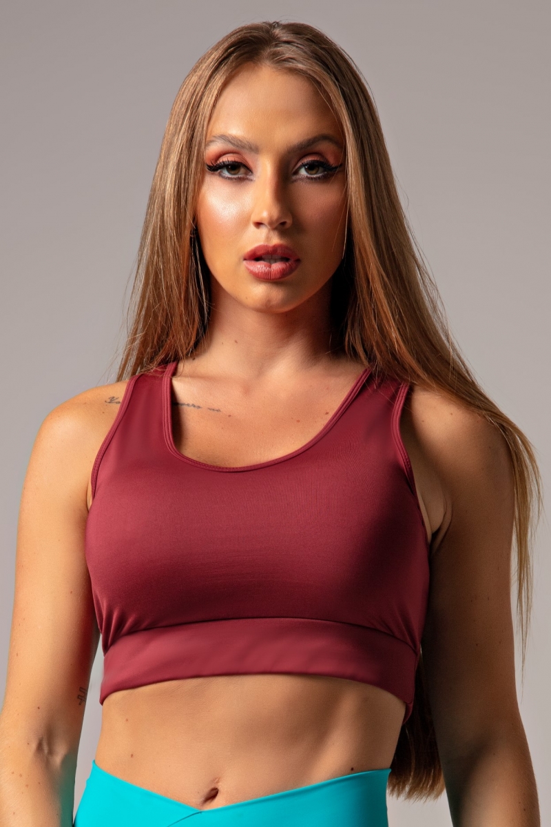 Hipkini - Top Magic Fitness Marsala with Neckline - 3339054