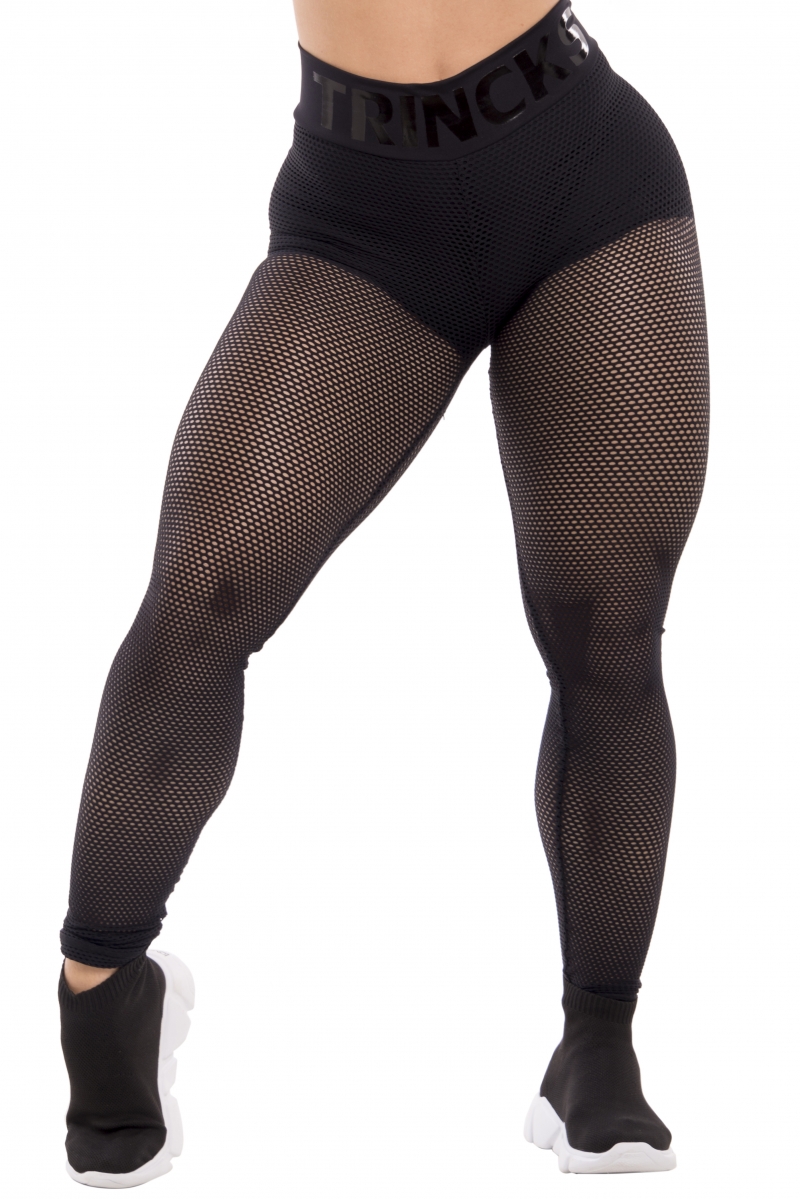 Elastic Power Trincks - Legging Hot Pant Mesh Black - cl-011202