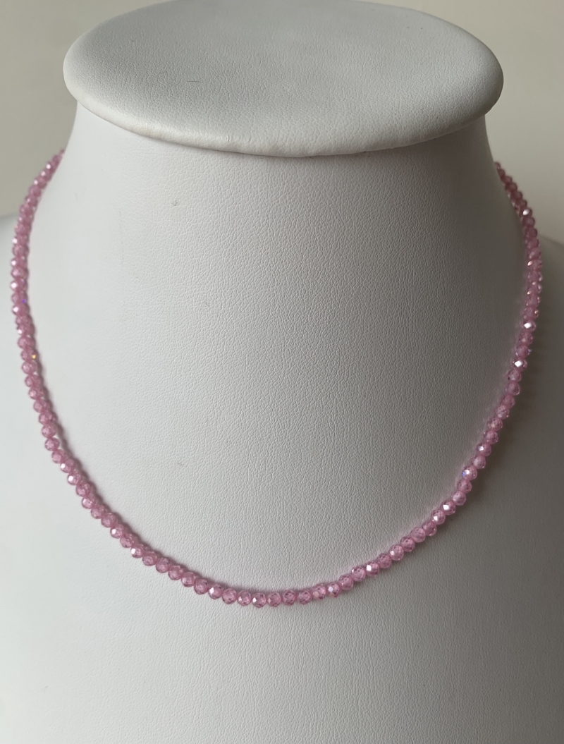 Mikabe - Colar Zircônia Rosa - MK678