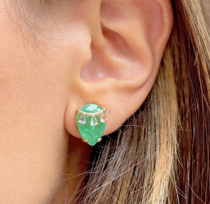 Mikabe - Earring Princess Fusion Emerald - MK695