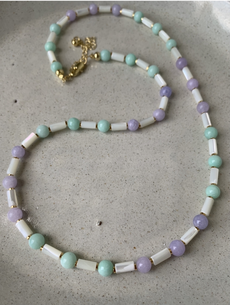 Mikabe - Necklace Jade Lavender and Mint - MK698