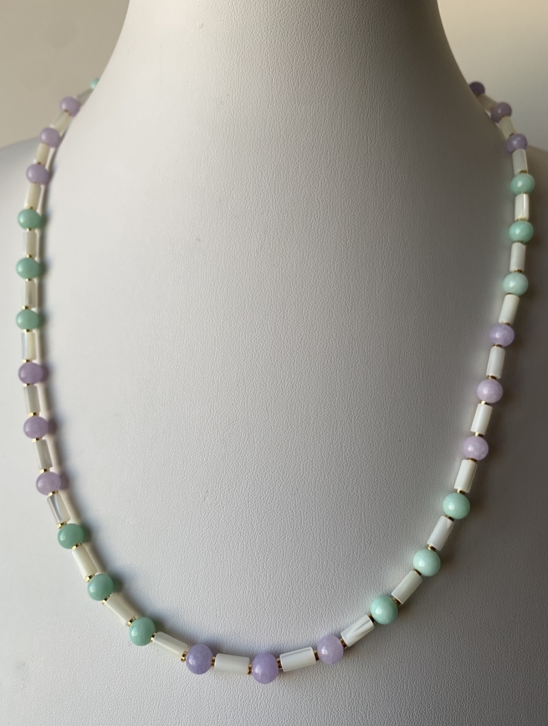 Mikabe - Necklace Jade Lavender and Mint - MK698