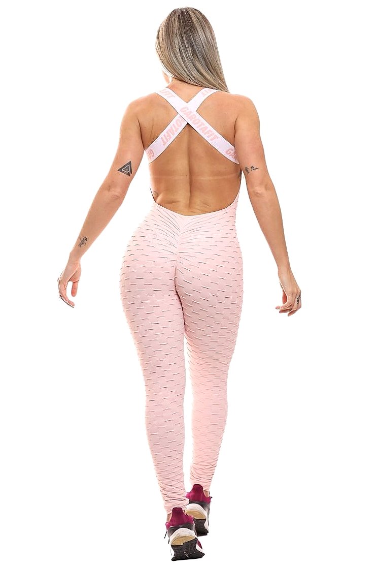 Garotafit - Riga Rose Jumpsuit - MAC188RS