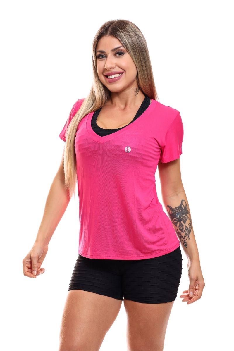 Garotafit - Blusa Frisia Pink - BL184D