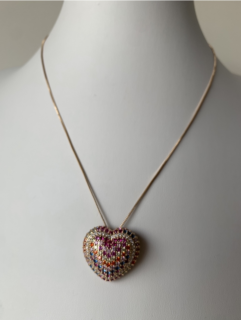 Mikabe - Necklace Heart Studded - MK728