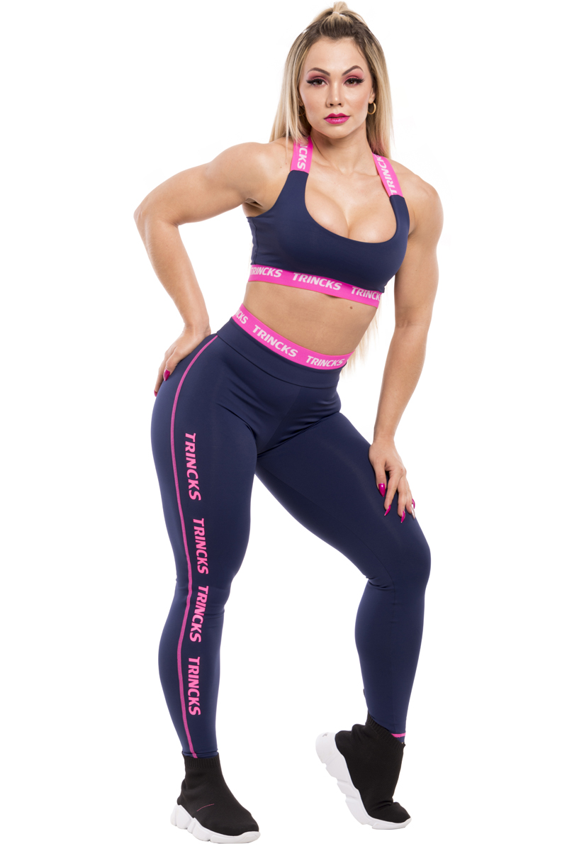 Elastic Power Trincks - Conjunto Trincks Calça e Top Elastic Dark Blue - cjc-010613