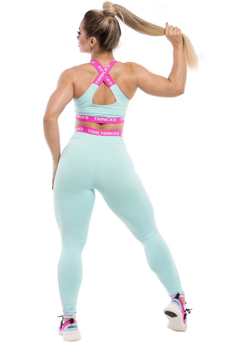 Elastic Power Trincks - Conjunto Trincks Calça e Top Elastic Light Blue - cjc-010627