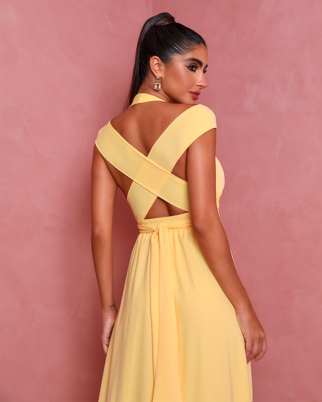 Dot Clothing - Dress Dot Clothing Long Tie Yellow - 1531AMA