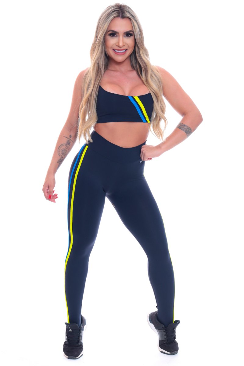 Garotafit - Conjunto Tallin Preto - FCS186AHF